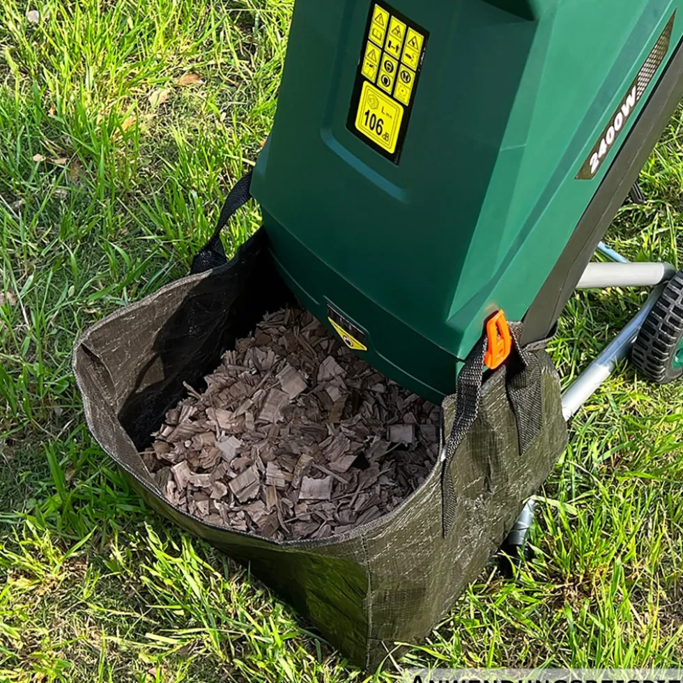 GARDEBRUK® Häcksler 2400 W mit zwei 50-Liter-Fangbeuteln