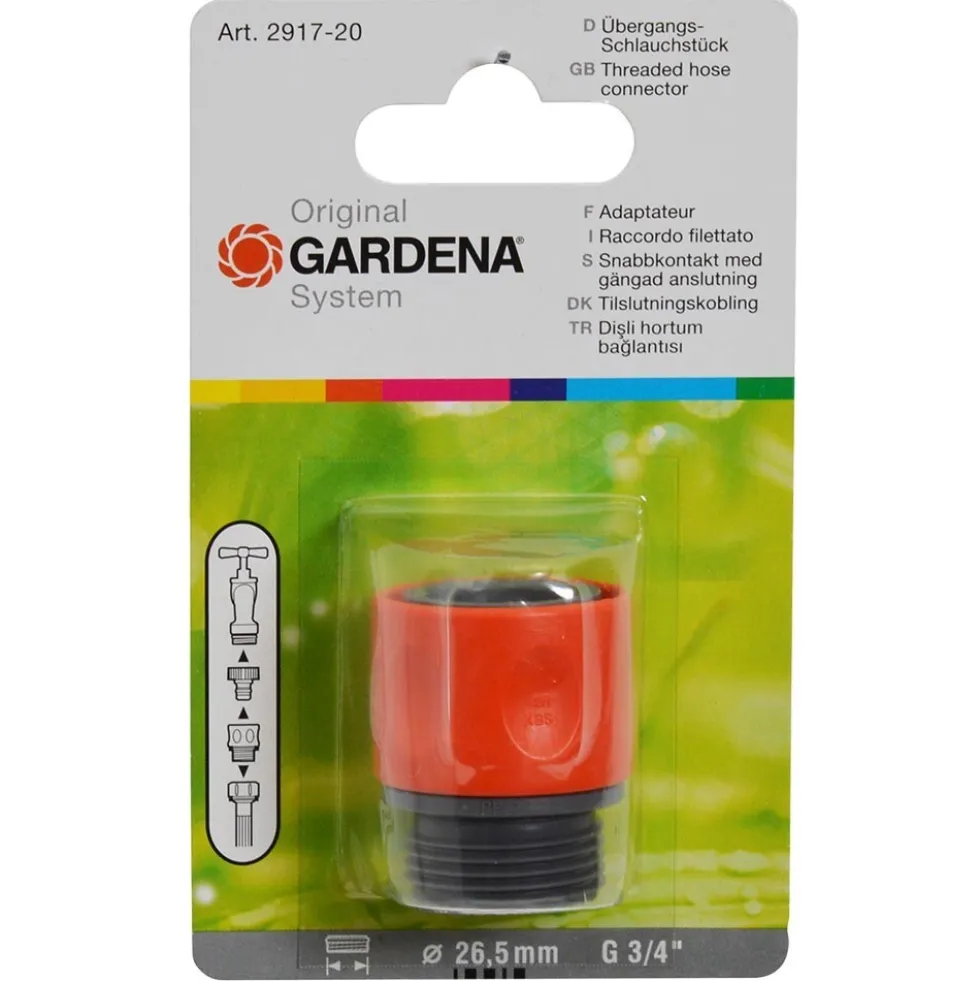 GARDENA Übergangsschlauchstück mit ¾" AG