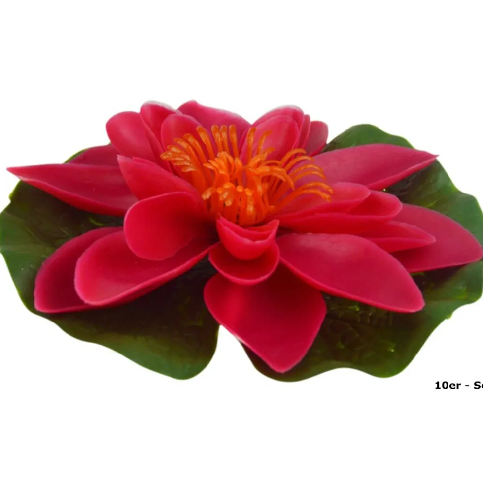 GARDENA Seerose Kunststoff Ø13 cm rot, 12 Stück - B-Ware
