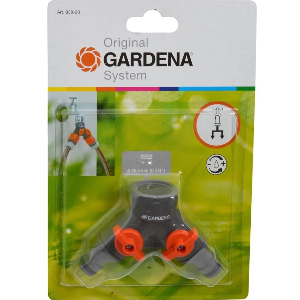 GARDENA 2-Wege Ventil G3/4" 26,5 mm aus Kunststoff