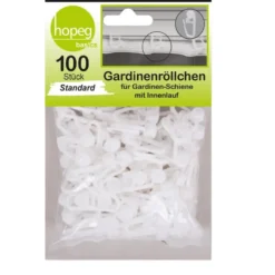 Gardinenröllchen 100 Stück aus Kunststoff