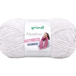 Garn Alpelino 100g perlweiß-meliert