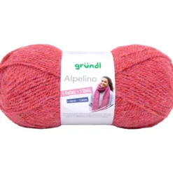 Garn Alpelino 100g rosarot-meliert