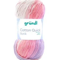 Garn Cotton Quick 100 g, creme-rosa-lila-flieder