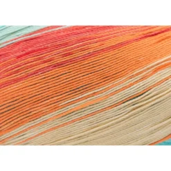 Garn Cotton Quick 100 g, hellblau-grün-mais-orange