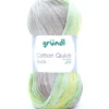 Garn Cotton Quick 100 g, natur-türkis-gelb-grün