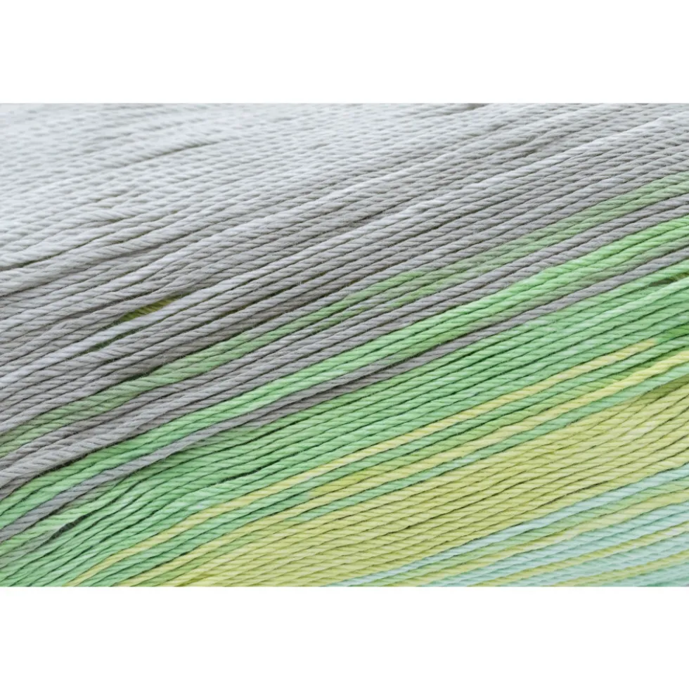 Garn Cotton Quick 100 g, natur-türkis-gelb-grün