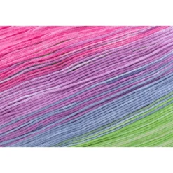 Garn Cotton Quick 100 g, orange-grün-blau-violett