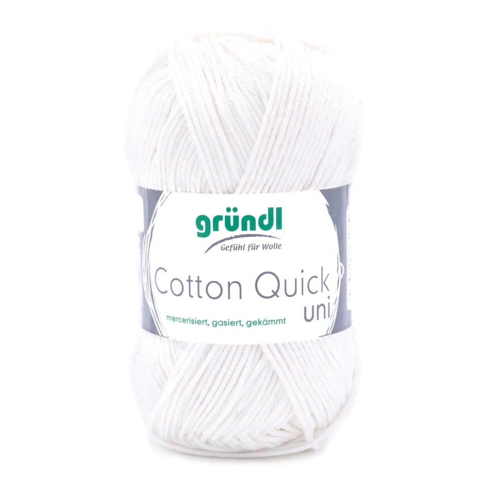 Garn Cotton Quick uni 50 g cremefarben