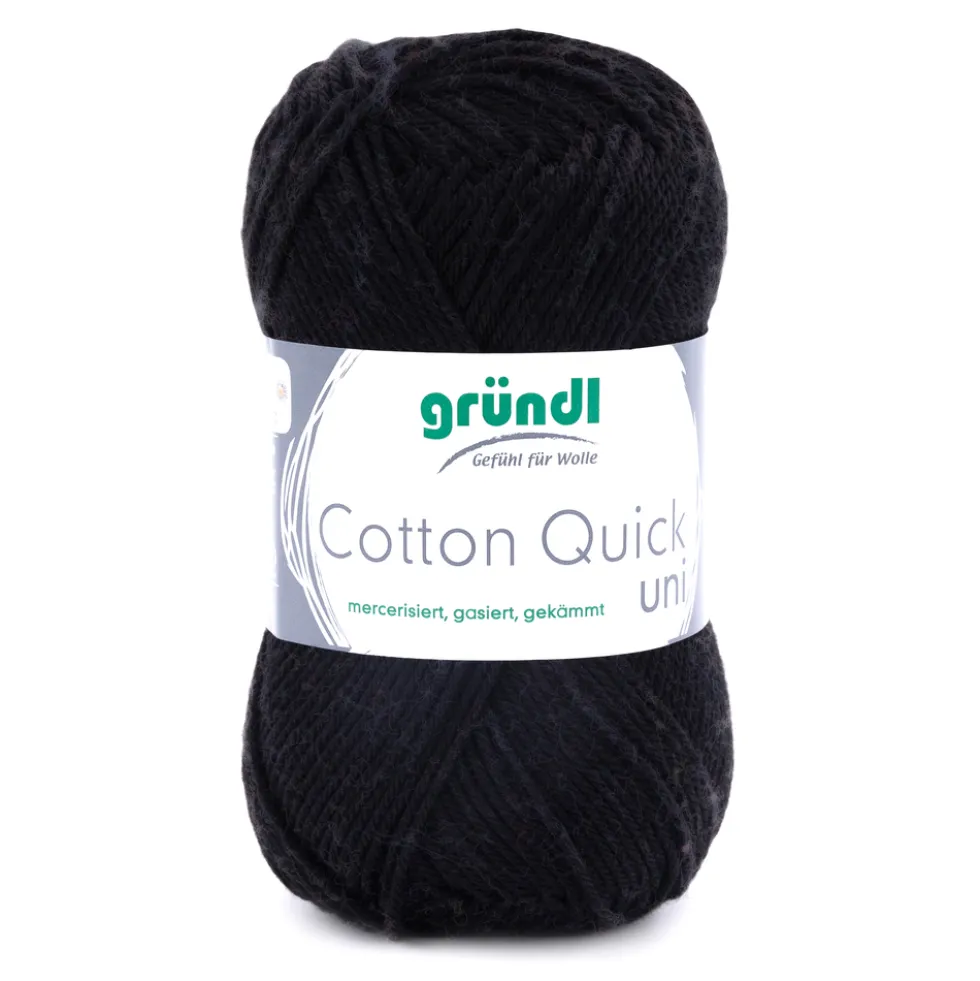 Garn Cotton Quick uni 50 g schwarz