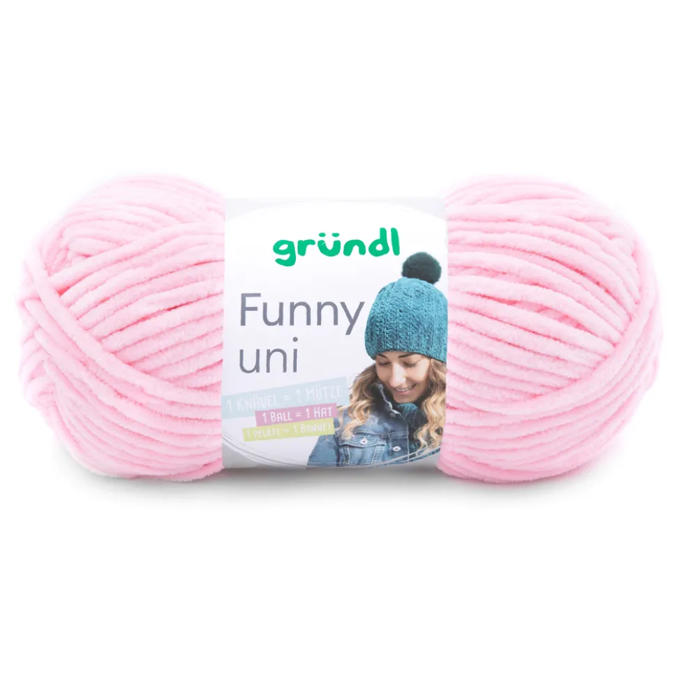 Garn Funny uni 100 g pastellrosa