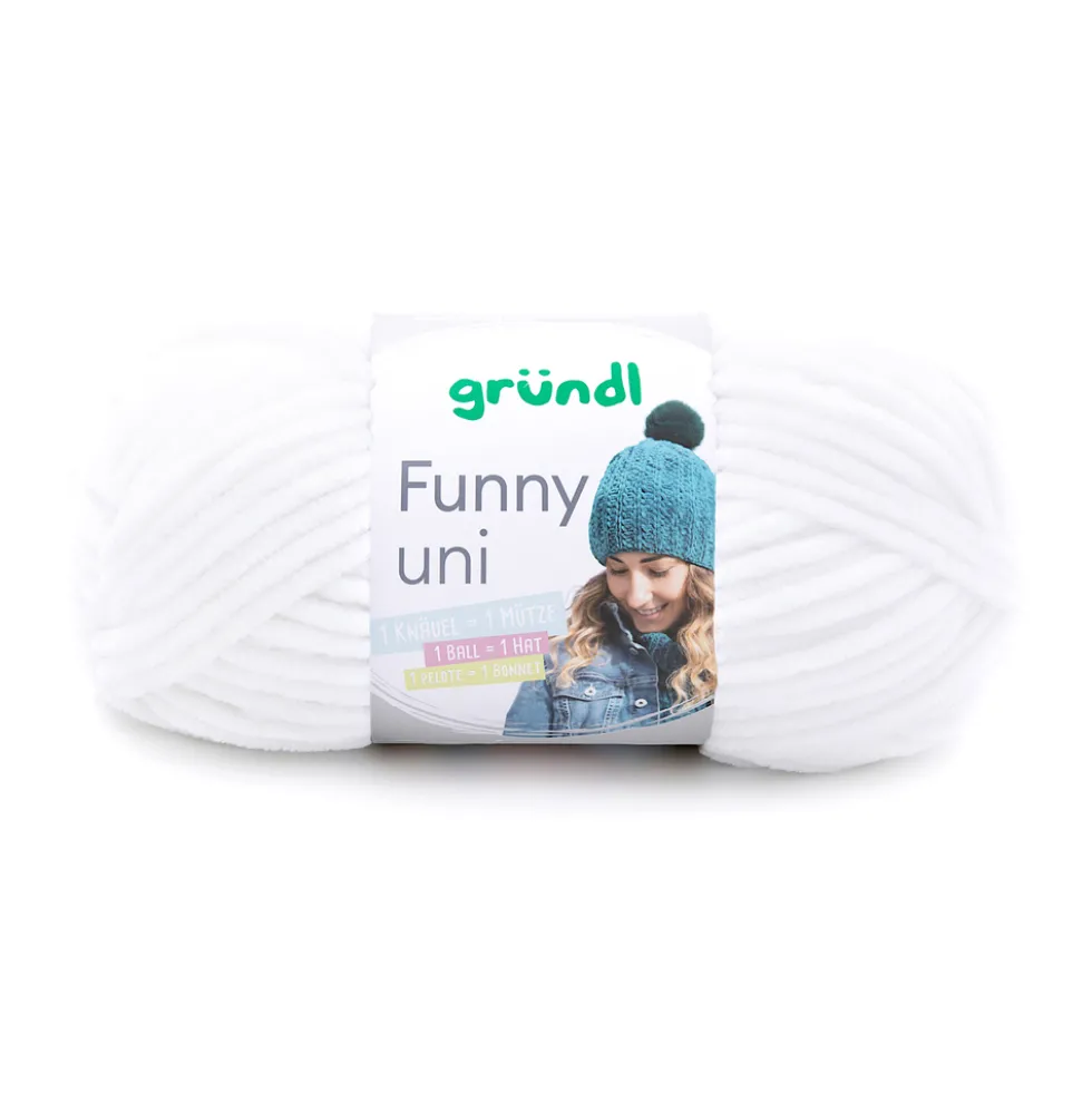 Garn Funny uni 100 g weiß