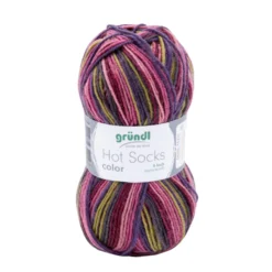 Garn Hot Socks color 50 g crazy purple color