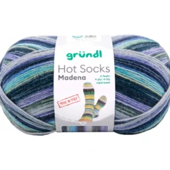 Garn Hot Socks Madena 4-fach baltic-sea-mix 100g