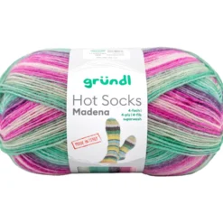 Garn Hot Socks Madena 4-fach berry-lagune 100g