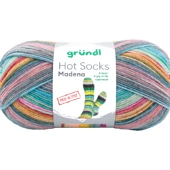 Garn Hot Socks Madena 4-fach soft-ice-mix 100g