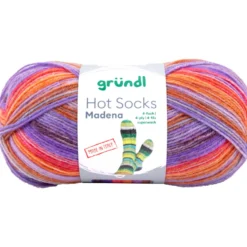 Garn Hot Socks Madena 4-fach tutti-frutti-mix 100g