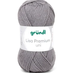 Garn Lisa Premium uni 50 g kieselgrau