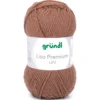 Garn Lisa Premium uni 50 g nougatbraun