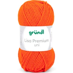 Garn Lisa Premium uni 50 g orange