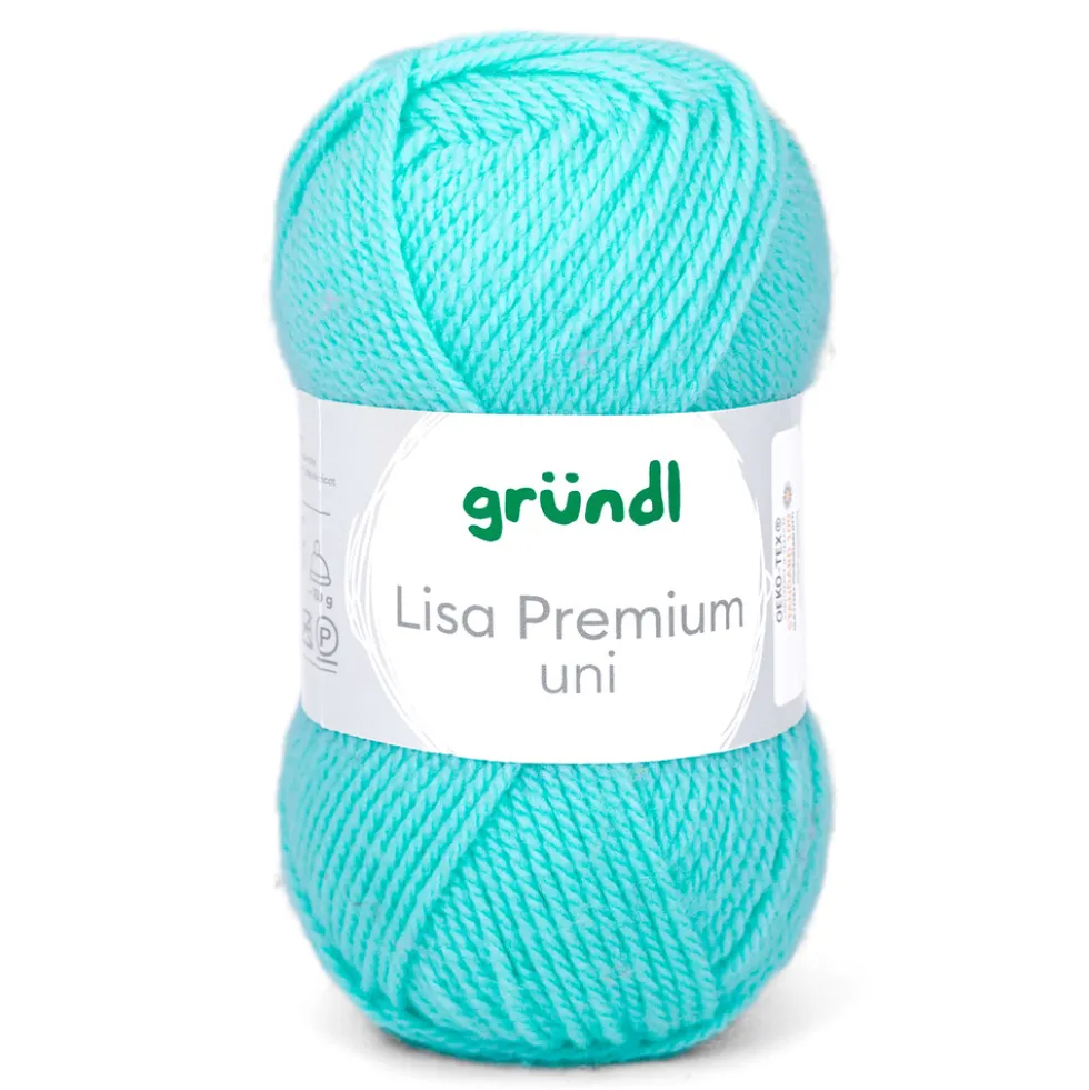 Garn Lisa Premium uni 50 g pastelltürkis