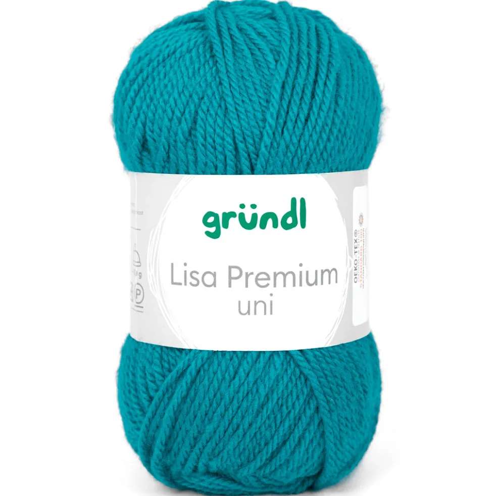 Garn Lisa Premium uni 50 g petrol