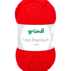 Garn Lisa Premium uni 50 g signalrot