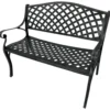 Gartenbank 2-Sitzer 105 cm Aluguss Antik-Grau