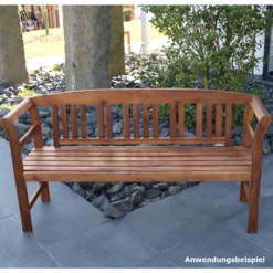 Gartenbank 3-Sitzer, 157 x 45 x 83 cm, Holz Akazie