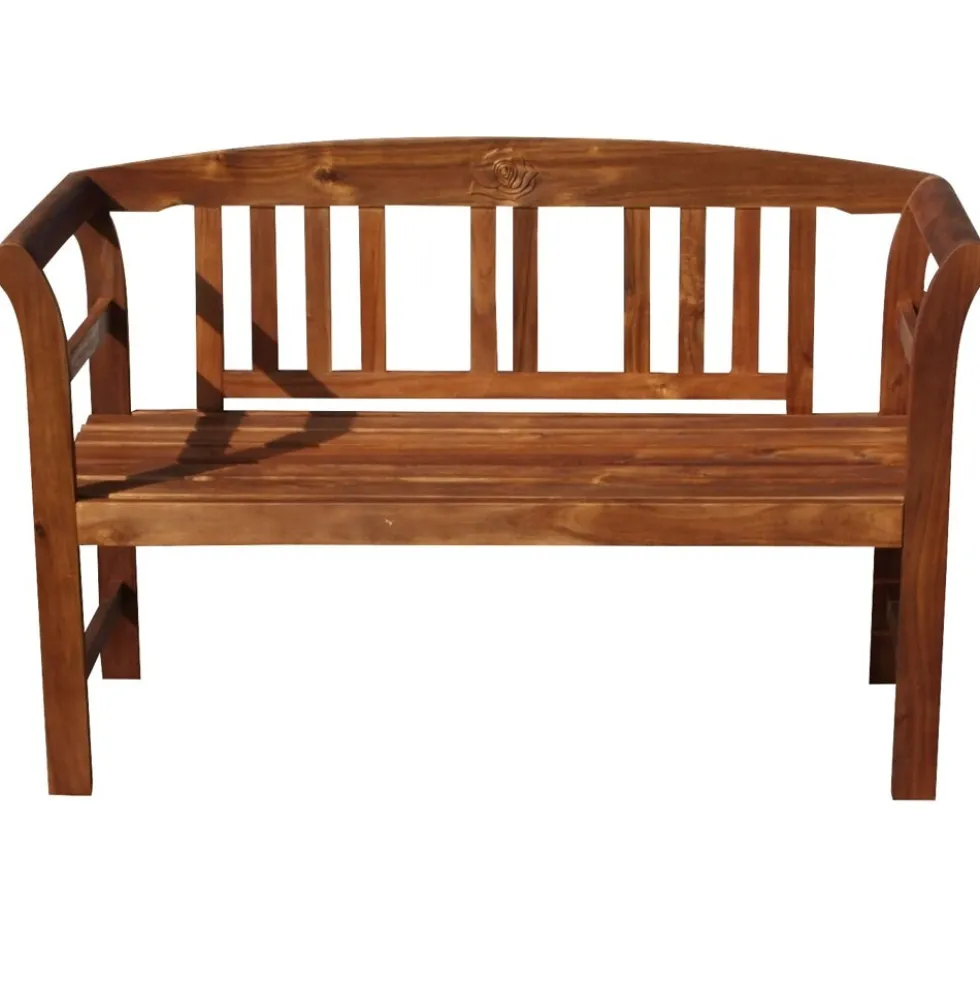Gartenbank 2-Sitzer 123 x 45 x 83 cm Holz Akazie