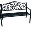Gartenbank 2-Sitzer 127 x 63 x 85 cm Stahl schwarz