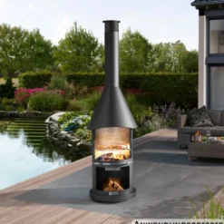 Gartengrillkamin "Auckland" schwarz