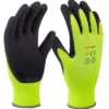 Gartenhandschuhe Größe 9 gelb aus Polyester mit Latex-Beschichtung