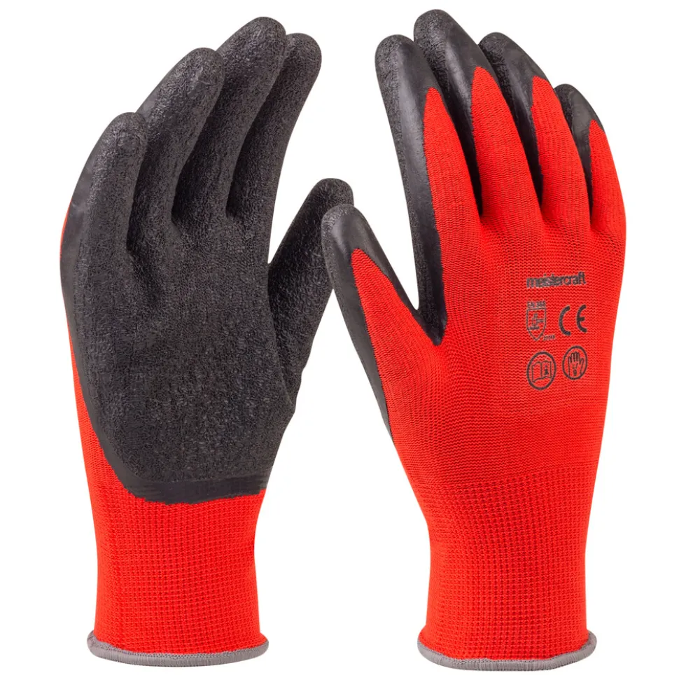 Gartenhandschuhe Größe 9 rot aus Polyester