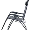 Gartenliege 2-in-1 inkl. Kopfkissen, schwarz