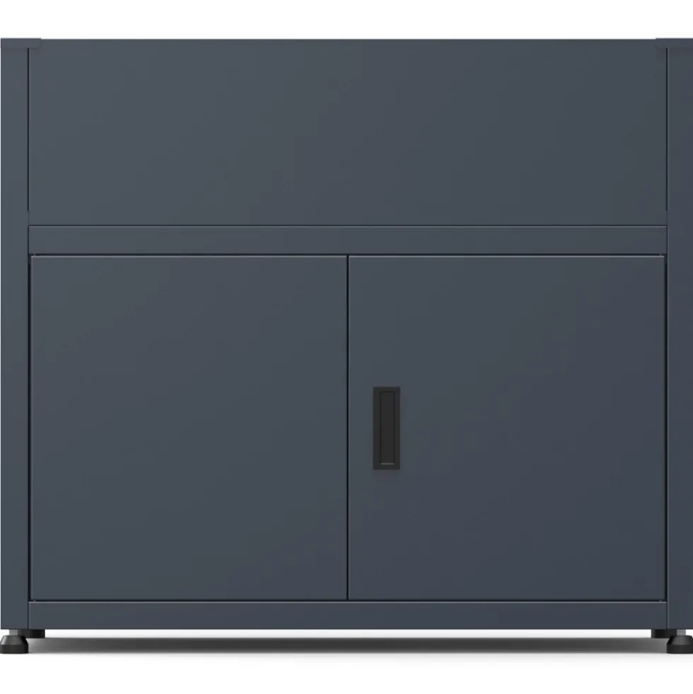 Gartenschrank mit Pflanzkasten, Stahl anthrazit