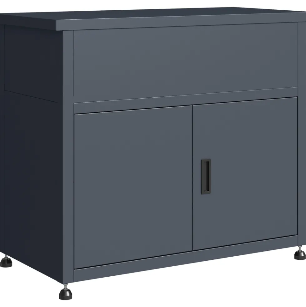Gartenschrank mit Pflanzkasten, Stahl anthrazit