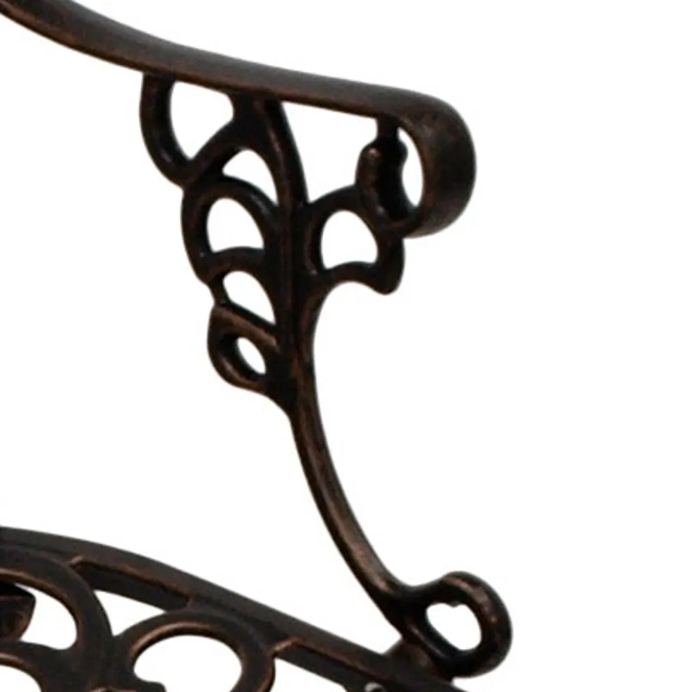 Gartensessel Jugendstil, Aluguss in Bronze-antik