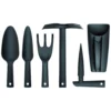 Garten-Set Respana 6-teilig aus Kunststoff in Schwarz