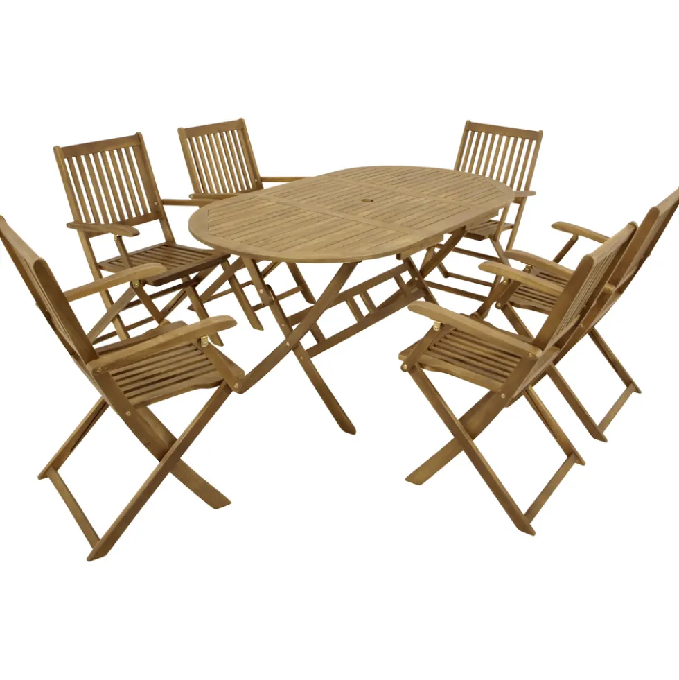 Gartensitzgruppe Benita 7-teilig, Akazienholz