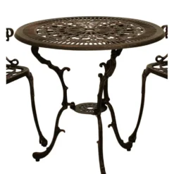 Gartensitzgruppe Jugendstil 5-teilig, Aluguss, Bronze-antik