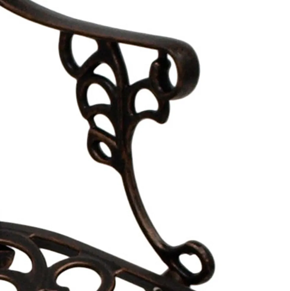 Gartensitzgruppe Jugendstil 5-teilig, Aluguss, Bronze-antik