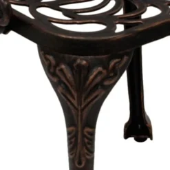 Gartensitzgruppe Jugendstil 3-teilig, Aluguss, Bronze-antik