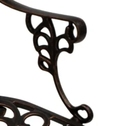 Gartensitzgruppe Jugendstil 3-teilig, Aluguss, Bronze-antik