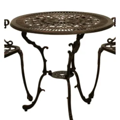 Gartensitzgruppe Jugendstil 3-teilig, Aluguss, Bronze-antik