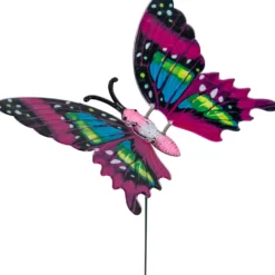 Gartenstecker 60 cm mit Schmetterling Farbauswahl