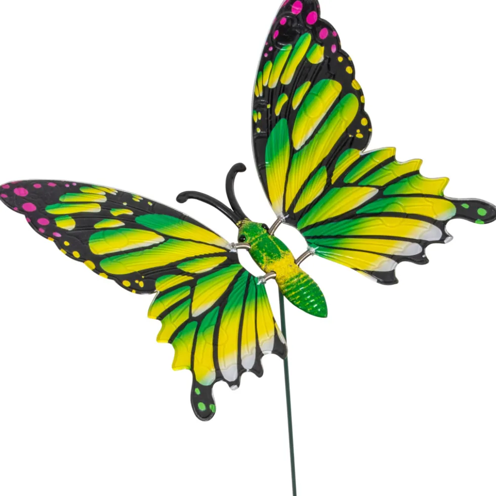 Gartenstecker 60 cm mit Schmetterling Farbauswahl
