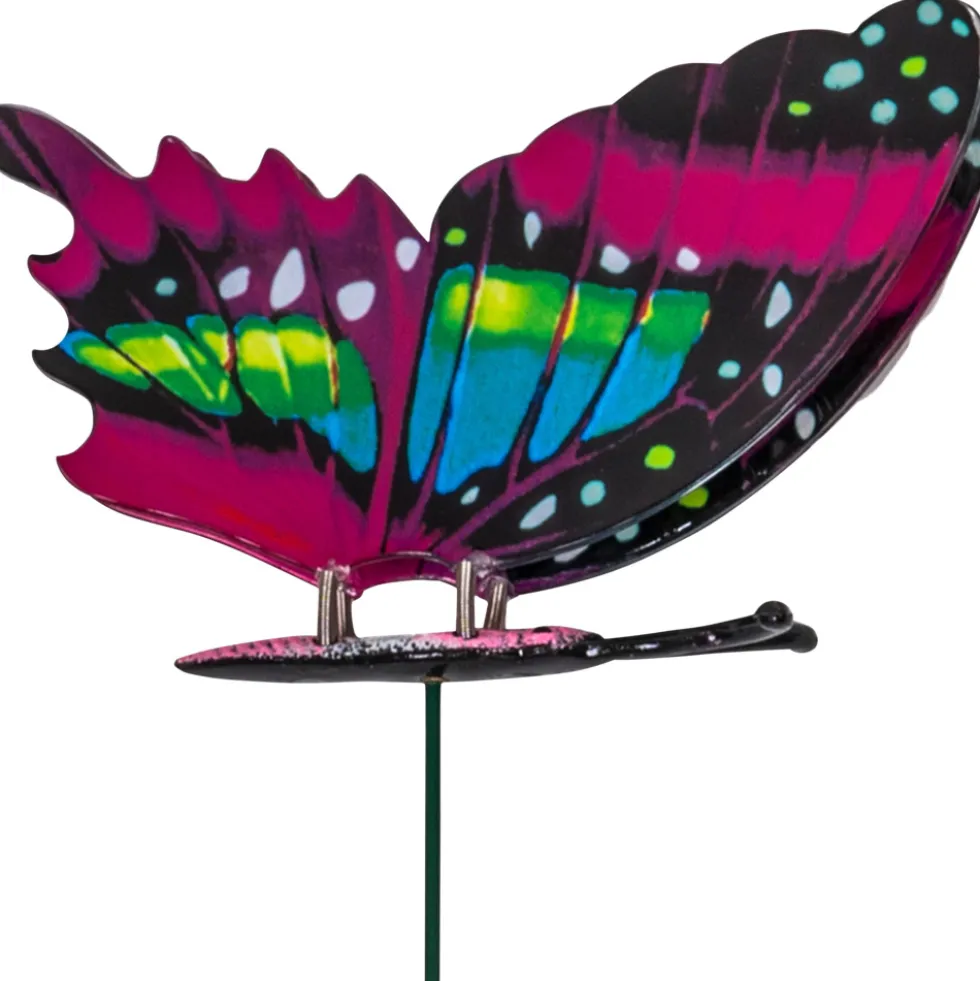 Gartenstecker 60 cm mit Schmetterling Farbauswahl