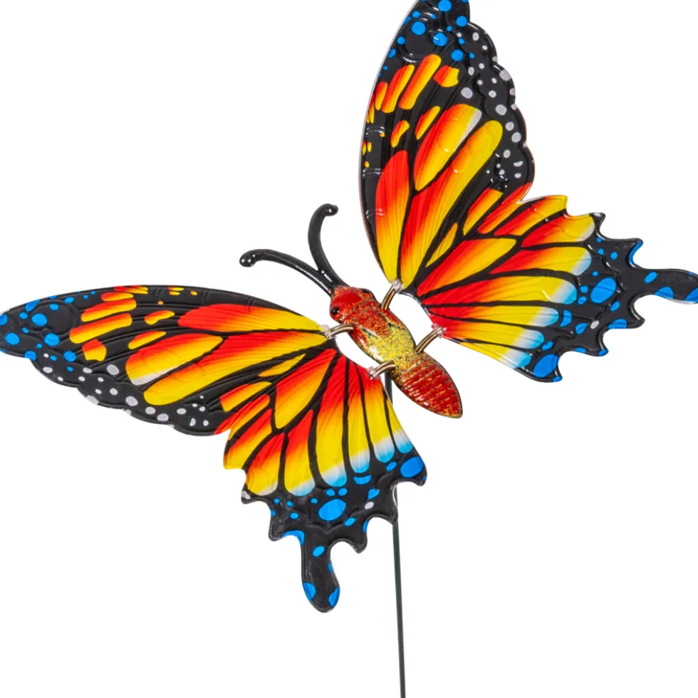 Gartenstecker 60 cm mit Schmetterling Farbauswahl