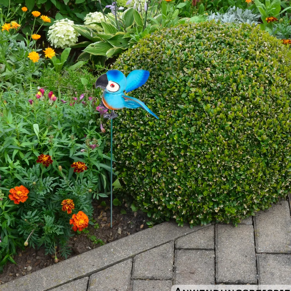 Gartenstecker mit Vogelmotiv und Erdspieß - sortiert